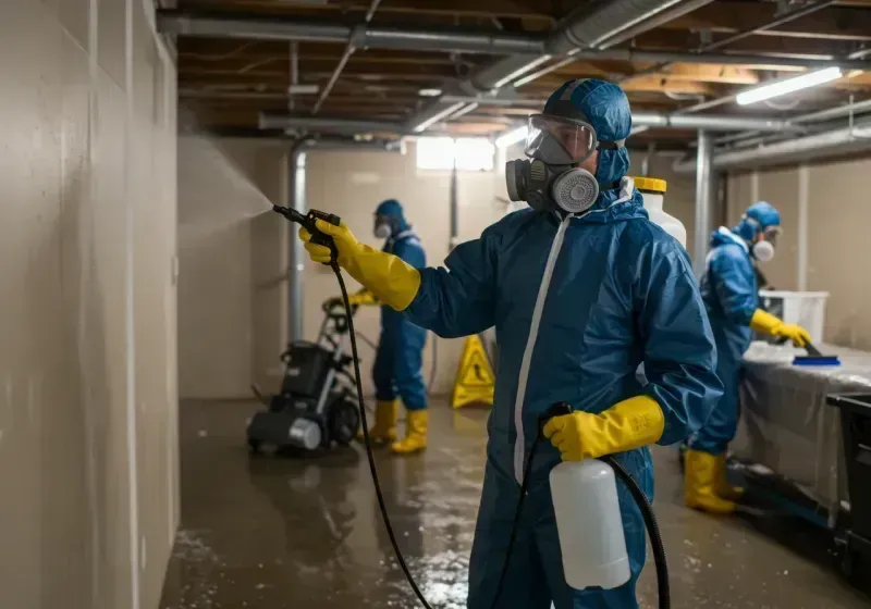 Basement Sanitization and Antimicrobial Treatment process in Wilder, ID