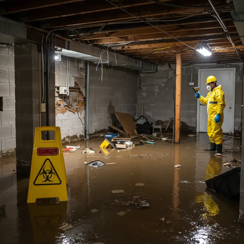 Flooded Basement Electrical Hazard in Wilder, ID Property